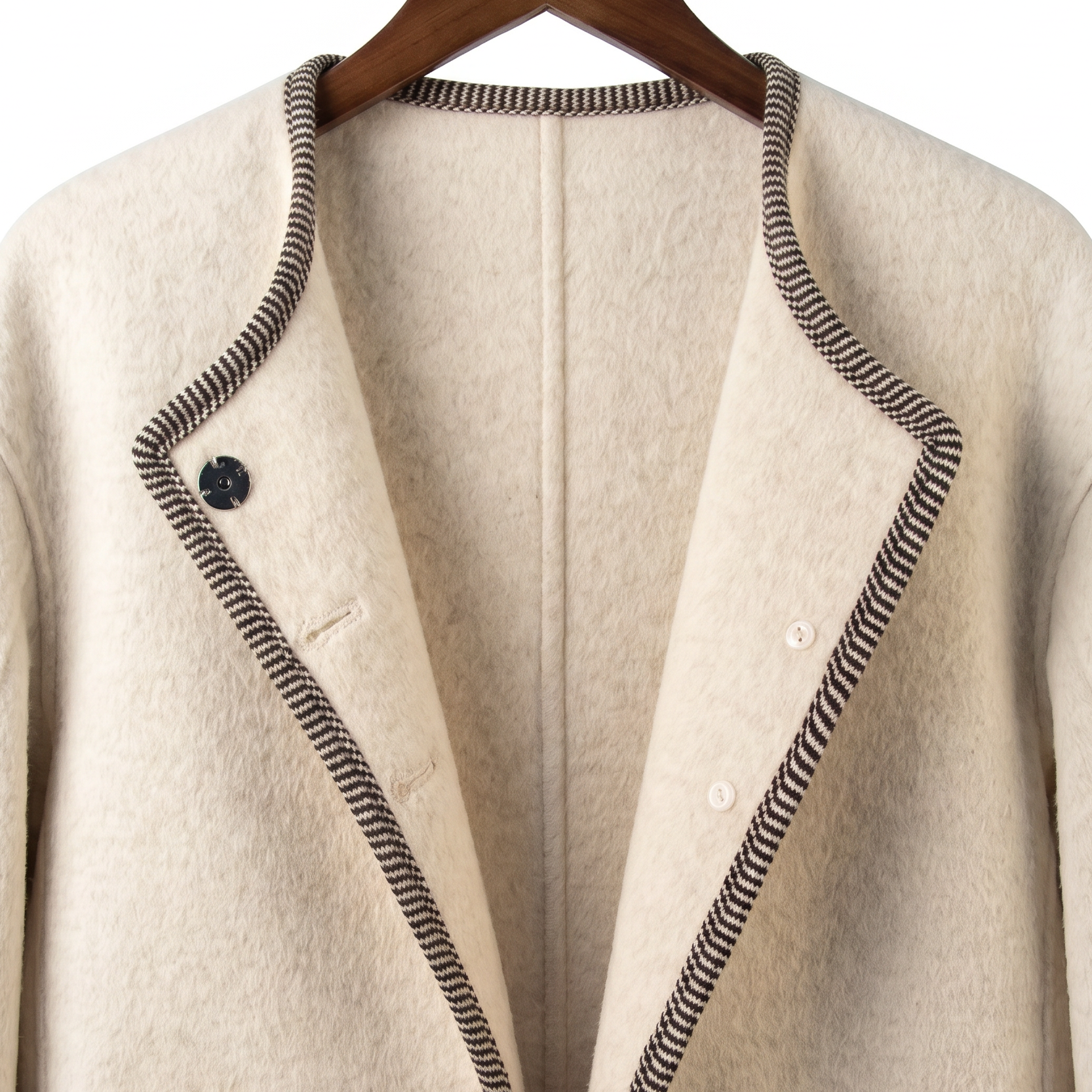 Premium Cashmere-Wool Blend Jacket with Matching Accessory Bag – Modern Tailored Fit